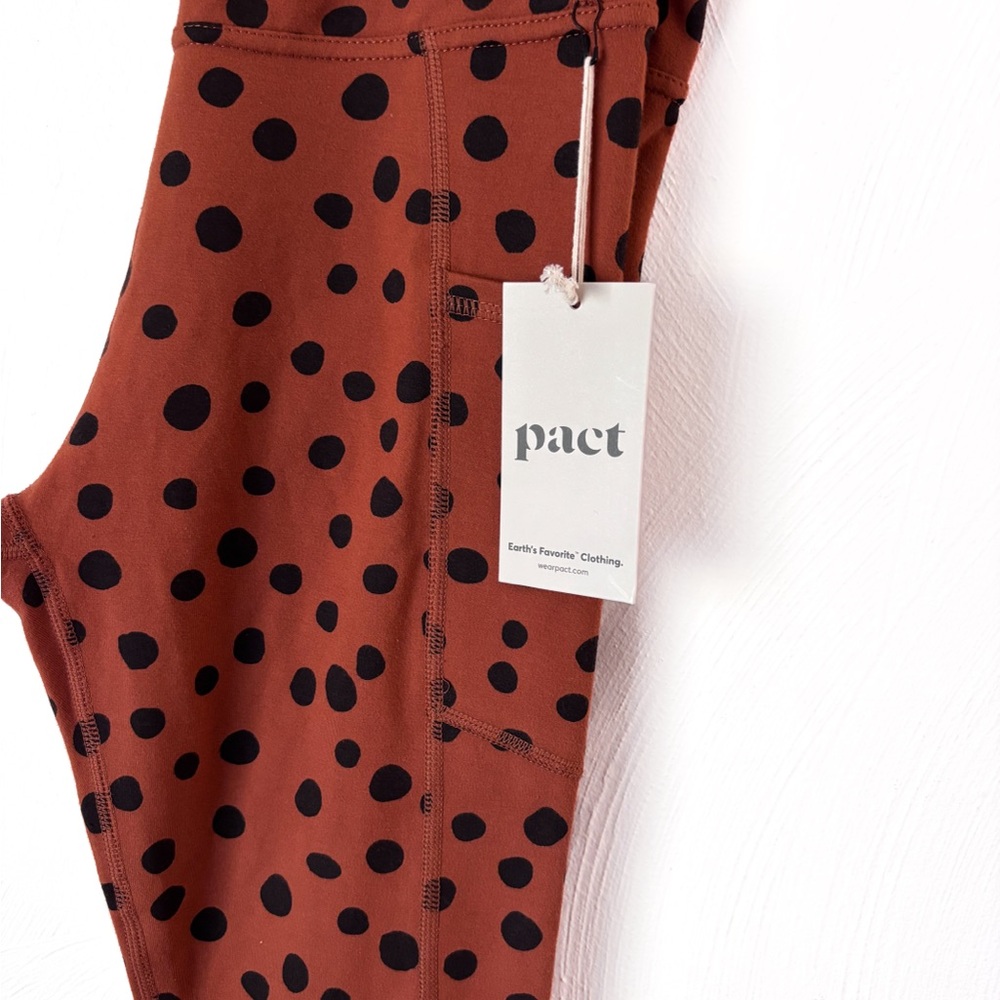 PACT Leggings NWT Organic High Rise Polka Dot - Picture 4 of 5
